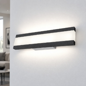 Applique moderna antracite per ufficio da parete led 22w cct 3000k 4000k