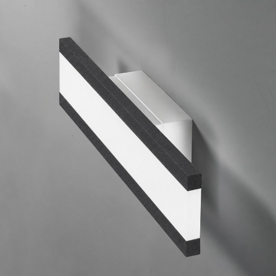 Applique moderna antracite per ufficio da parete led 22w cct 3000k 4000k
