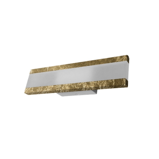 Applique led 22w cct 3000k 4000k moderna da parete foglia oro