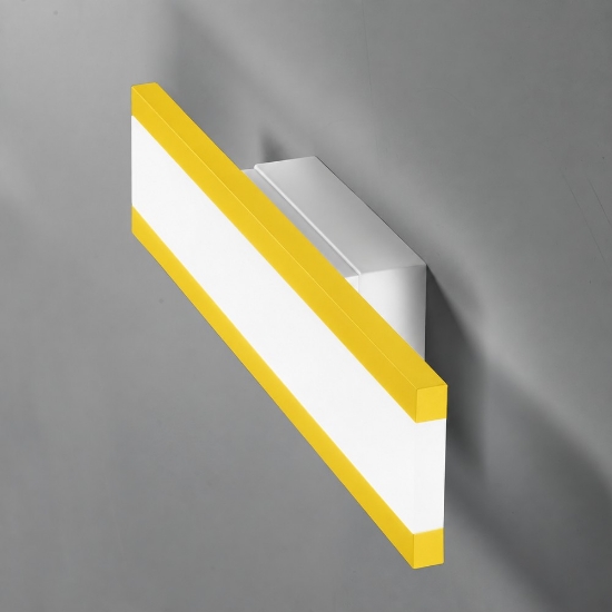 Applique da parete moderna giallo girasole per ufficio led 22w cct 3000k 4000k