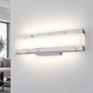 Applique da parete led 22w cct 3000k 4000k moderna marmo bianco
