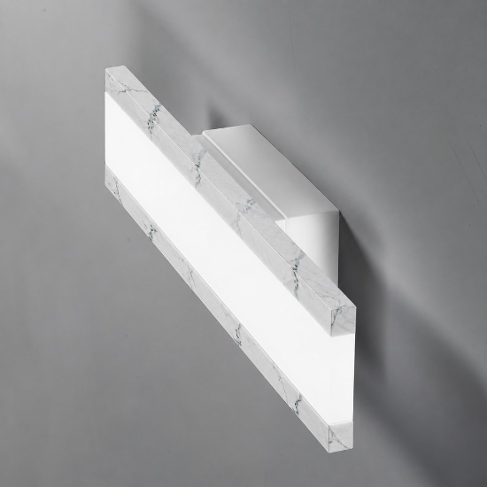 Applique da parete led 22w cct 3000k 4000k moderna marmo bianco