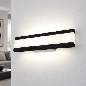 Applique moderna per ufficio nera da parete led 22w cct 3000k 4000k