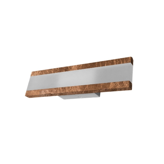 Applique led 22w cct 3000k 4000k da parete moderna foglia rame per soggiorno
