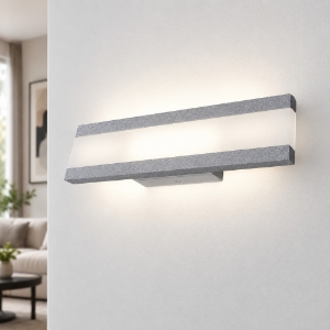 Applique led 22w cct 3000k 4000k moderna grigio perla per soggiorno