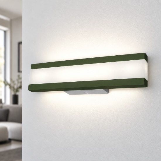 Applique led 22w cct 3000k 4000k da parete moderna per soggiorno verde oliva