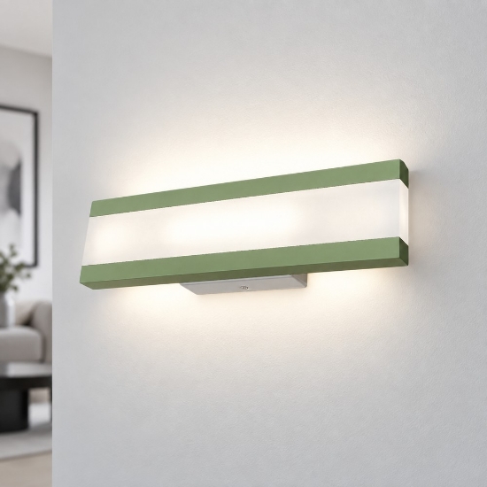 Applique da parete led 22w cct 3000k 4000k moderna per soggiorno verde salvia