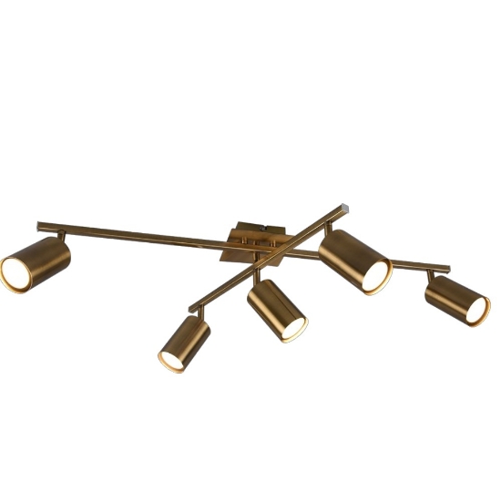 Plafoniera moderna per salotto ottone antico