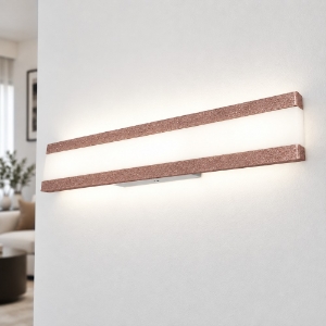 Applique led 34w cct 3000k 4000k moderna oro rosato per soggiorno
