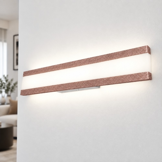 Applique led 34w cct 3000k 4000k moderna oro rosato per soggiorno