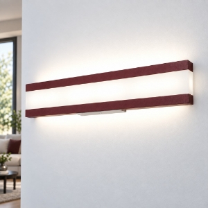 Applique led 34w cct 3000k 4000k da parete moderna bordeaux per ufficio