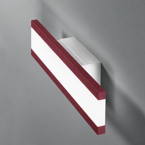Applique led 34w cct 3000k 4000k da parete moderna bordeaux per ufficio