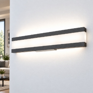 Applique moderna antracite per ingresso da parete led 34w cct 3000k 4000k