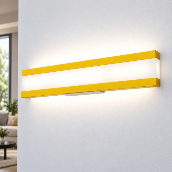 Applique led 34w cct 3000k 4000k moderna da parete giallo girasole per soggiorno