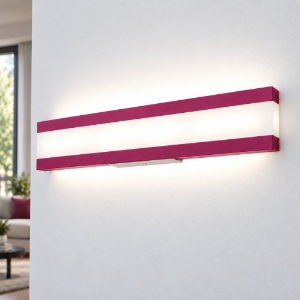 Applique led 34w cct 3000k 4000k moderna da parete magenta