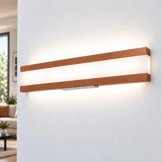 Applique led 34w cct 3000k 4000k moderna da parete rame opaco per soggiorno
