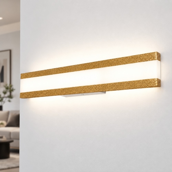 Applique da parete led 34w cct 3000k 4000k moderno oro opaco