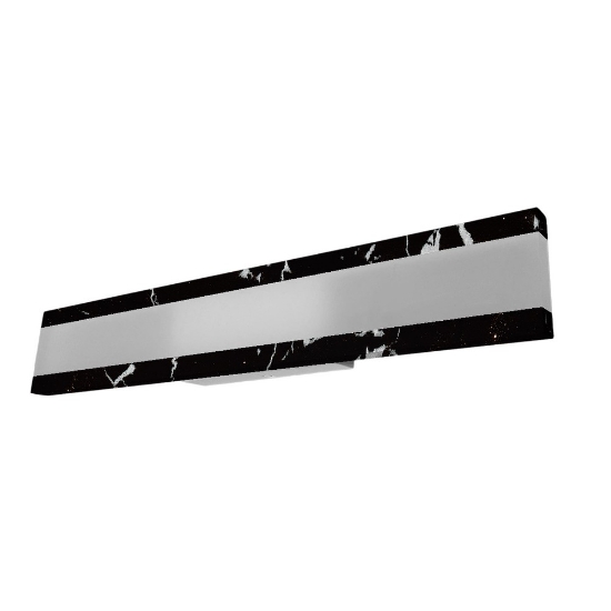 Applique moderna marmo nero per ufficio da parete led 34w cct 3000k 4000k