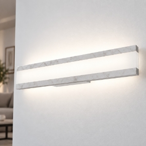 Applique da parete led 34w cct 3000k 4000k marmo bianco per ingresso