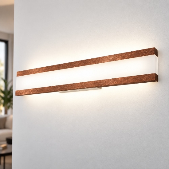 Applique led 34w cct 3000k 4000k da parete foglia rame per ufficio