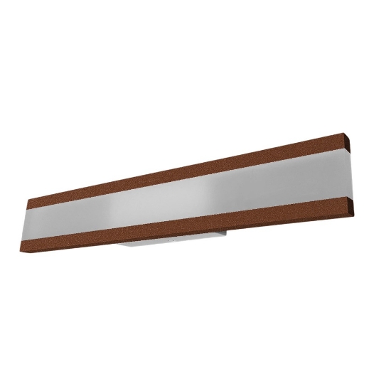 Applique led 34w cct 3000k 4000k 63cm moderna da parete per ufficio ruggine