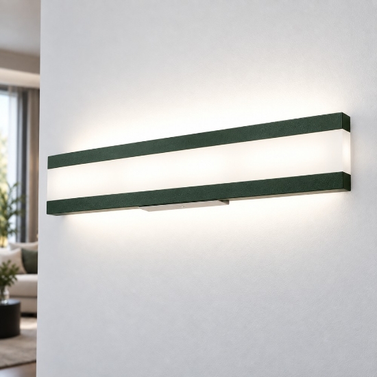 Applique da parete moderna per soggiorno verde bosco led 34w cct 3000k 4000k