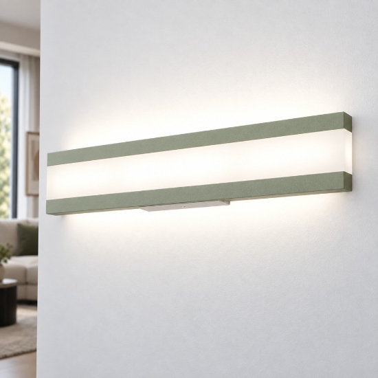 Applique led 34w cct 3000k 4000k da parete verde salvia per ufficio