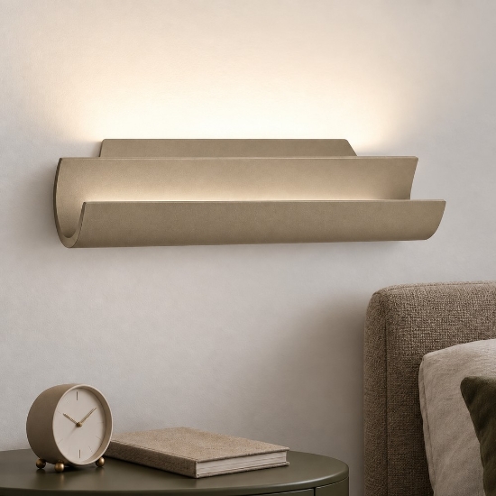 Applique da comodino per camera da letto moderna sabbia bagnata led 12w cct 3000k 4000k