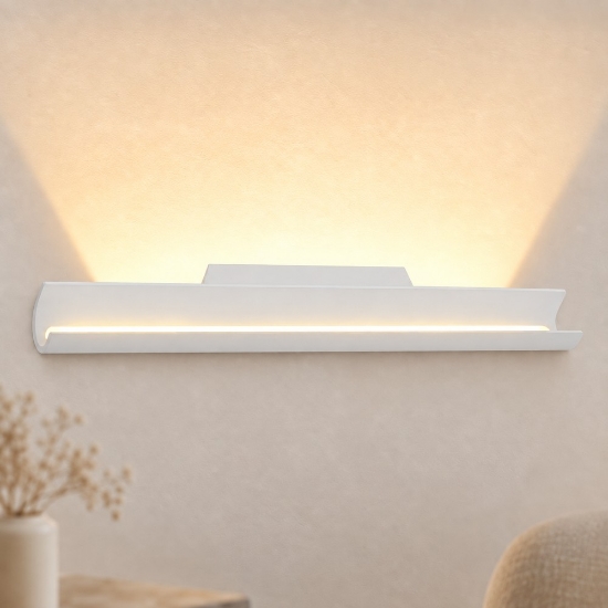Applique da parete led 28w cct 3000k 4000k moderna bianca