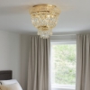 Dubai pl3 ideal lux plafoniera ottone contemporanea cristalli