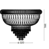 Dubai pl3 ideal lux plafoniera ottone contemporanea cristalli