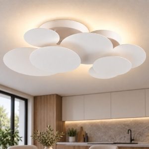 Ideal lux cloud pl d74 grande plafoniera moderna design led 46w 3000k