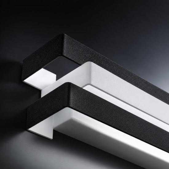 Applique moderna per ufficio nera da parete led 12w cct 3000k 4000k