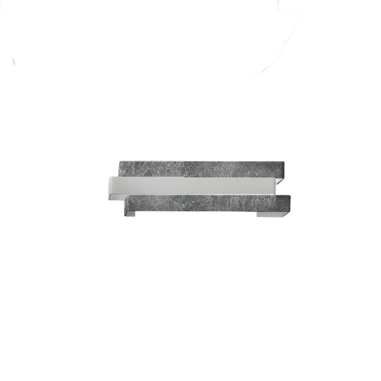 Applique moderna da parete per ingresso foglia argento led 12w cct 3000k 4000k