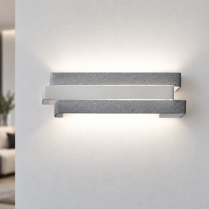 Applique da parete led 12w cct 3000k 4000k grigio perla per soggiorno
