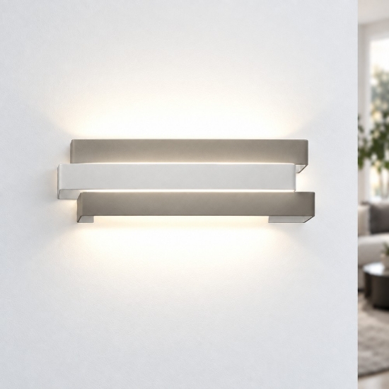 Applique led 12w cct 3000k 4000k moderna per ufficio tortora