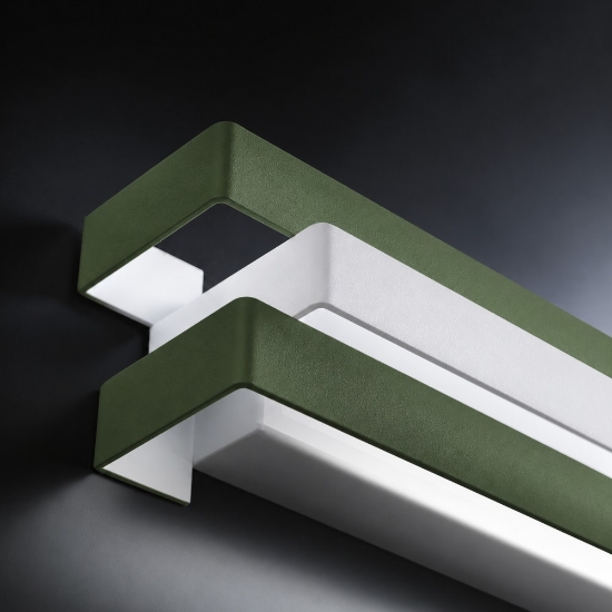 Applique led 12w cct 3000k 4000k da parete moderna verde oliva per ufficio