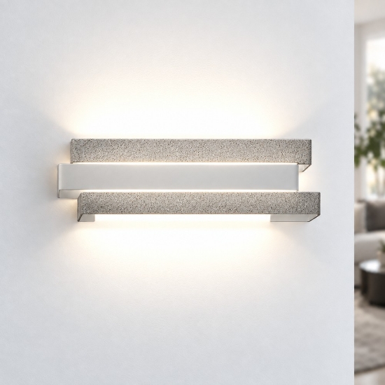 Applique da parete per ufficio effetto muro led 12w cct 3000k 4000k
