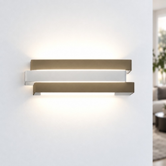 Applique moderna da parete per ingresso sabbia bagnata led 12w cct 3000k 4000k