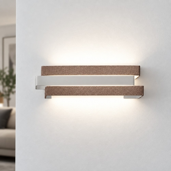 Applique led 12w cct 3000k 4000k da parete oro rosato per soggiorno