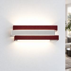 Applique led 12w cct 3000k 4000k da parete moderna bordeaux per ufficio