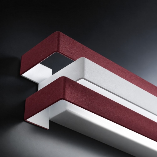 Applique led 12w cct 3000k 4000k da parete moderna bordeaux per ufficio