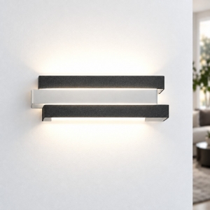Applique moderna antracite per ufficio da parete led 12w cct 3000k 4000k