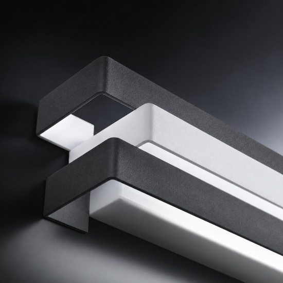 Applique moderna antracite per ufficio da parete led 12w cct 3000k 4000k