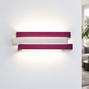 Applique led 12w cct 3000k 4000k moderno da parete per ufficio magenta