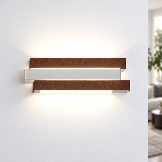 Applique led 12w cct 3000k 4000k moderna da parete rame opaco per soggiorno