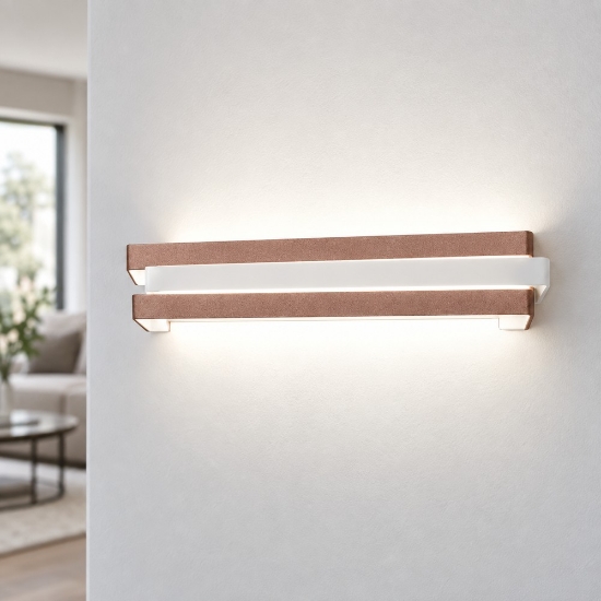 Applique led 18w cct 3000k 4000k moderna da parete oro rosato
