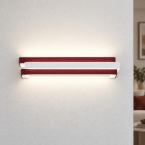 Applique led 18w cct 3000k 4000k da parete moderna bordeaux