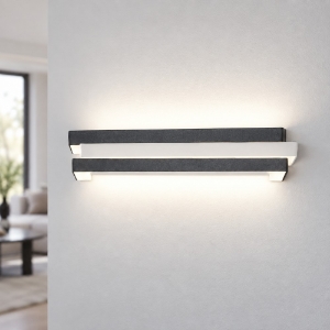 Applique moderna antracite per sala da pranzo da parete led 18w cct 3000k 4000k