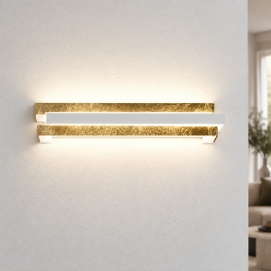 Applique led 18w cct 3000k 4000k moderna da parete foglia oro